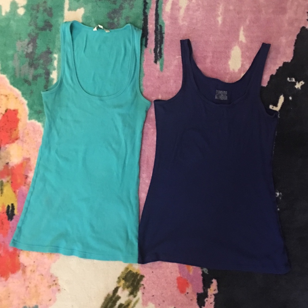 EUC-Tank tops🌻 bundle of 2 XL teal and blue